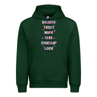 Forest Green believe like mary trust like joseph valentine s da Urban Hoodie - MaliasSmallBusiness