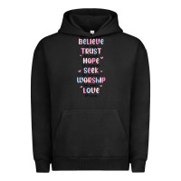 Pigment Black believe like mary trust like joseph valentine s da Urban Hoodie - MaliasSmallBusiness
