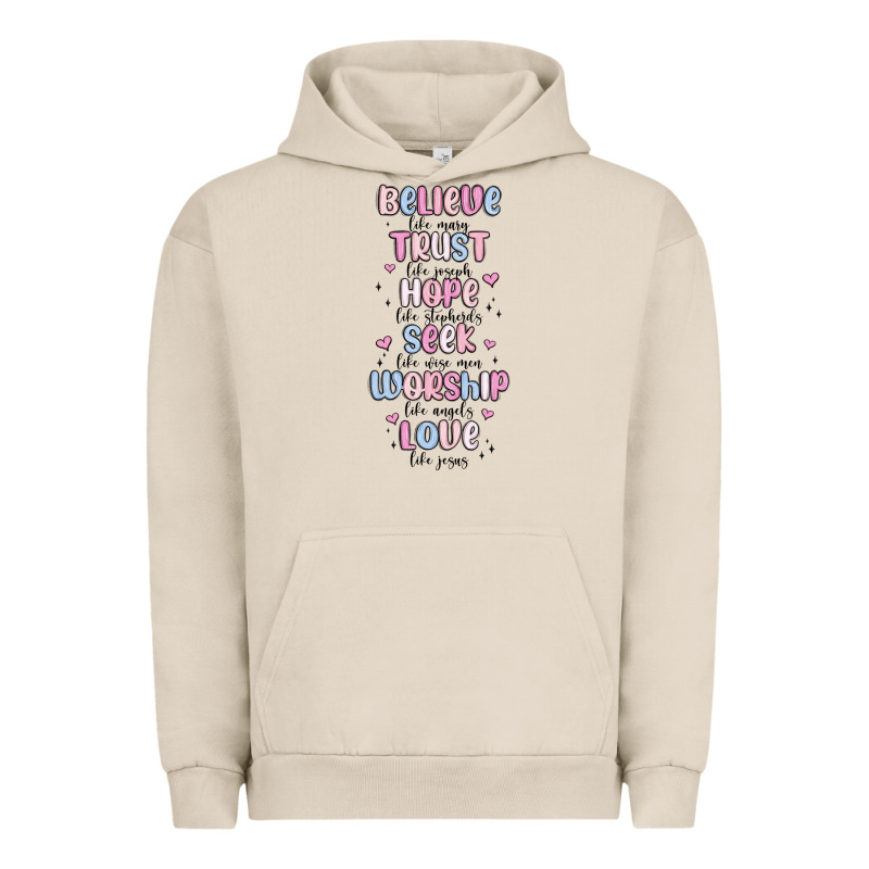 Believe Like Mary Trust Like Joseph Valentine S Da Urban Hoodie by MaliasSmallBusiness | Teevron