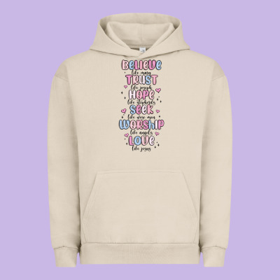 Believe Like Mary Trust Like Joseph Valentine S Da Urban Hoodie Designed By Maliassmallbusiness