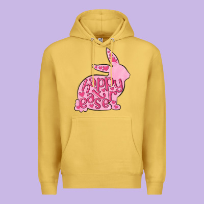 Happy Easter Rabbit Premium Hoodie Designed By Maliassmallbusiness