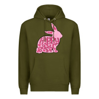Army Green happy easter rabbit Premium Hoodie - MaliasSmallBusiness