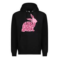 Black happy easter rabbit Premium Hoodie - MaliasSmallBusiness