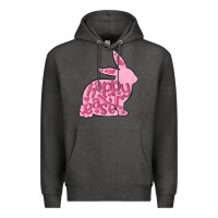 Charcoal Heather happy easter rabbit Premium Hoodie - MaliasSmallBusiness