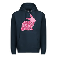 Navy happy easter rabbit Premium Hoodie - MaliasSmallBusiness