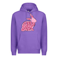 Purple happy easter rabbit Premium Hoodie - MaliasSmallBusiness