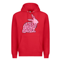Red happy easter rabbit Premium Hoodie - MaliasSmallBusiness
