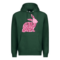 Sports Green happy easter rabbit Premium Hoodie - MaliasSmallBusiness