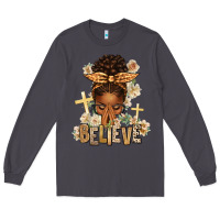 Smoke believe praying afro messy bun Long Sleeve Tee - texasbilliewilder