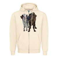 Sandshell two heifer cows Zipper Hoodie - RanaPortraitStore