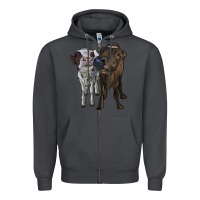 Smoke two heifer cows Zipper Hoodie - RanaPortraitStore