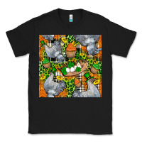 Black St. Patricks Chicken With Cupcake Leopard Classic Tee - FaDigitalArtStudio