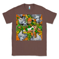 Chestnut St. Patricks Chicken With Cupcake Leopard Classic Tee - FaDigitalArtStudio