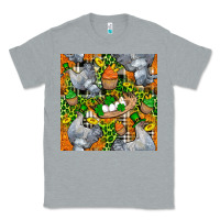 Heather Grey St. Patricks Chicken With Cupcake Leopard Classic Tee - FaDigitalArtStudio