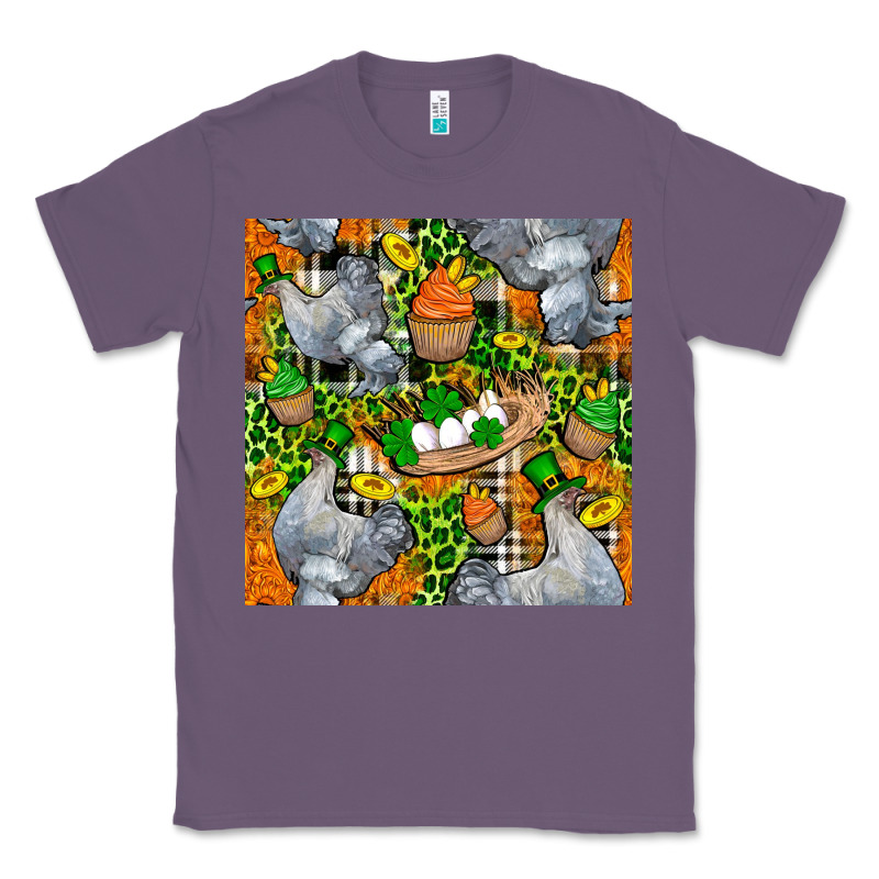 St. Patricks Chicken With Cupcake Leopard Classic Tee by FaDigitalArtStudio | Teevron