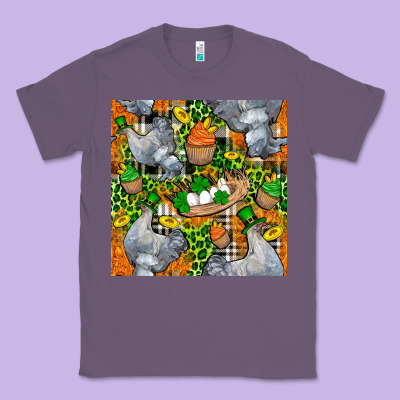 St. Patricks Chicken With Cupcake Leopard Classic Tee Designed By Fadigitalartstudio