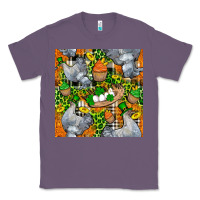 Lavender St. Patricks Chicken With Cupcake Leopard Classic Tee - FaDigitalArtStudio