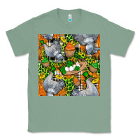 Sage St. Patricks Chicken With Cupcake Leopard Classic Tee - FaDigitalArtStudio
