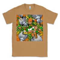 Toasted Coconut St. Patricks Chicken With Cupcake Leopard Classic Tee - FaDigitalArtStudio