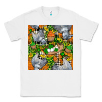 White St. Patricks Chicken With Cupcake Leopard Classic Tee - FaDigitalArtStudio