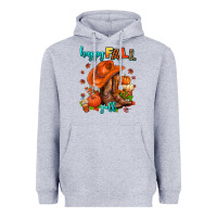 Heather Grey happy fall y'all  cowgirl Heavyweight Hoodie - AdoDesignShop