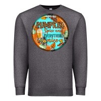 Charcoal Heather pumpkin spice and everythink nice earrings Premium Sweatshirt - BundleAndBundleShop