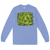 Colony Blue st patrick's day shamrock leopard background Long Sleeve Tee - RanaPortraitStore