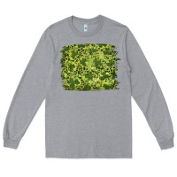Heather Grey st patrick's day shamrock leopard background Long Sleeve Tee - RanaPortraitStore