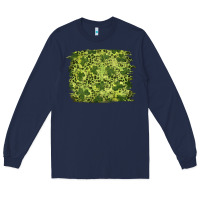 Navy st patrick's day shamrock leopard background Long Sleeve Tee - RanaPortraitStore