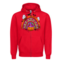 Red halloween rainbow Zipper Hoodie - Zillion Design Studio