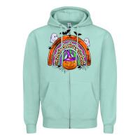 Seafoam halloween rainbow Zipper Hoodie - Zillion Design Studio