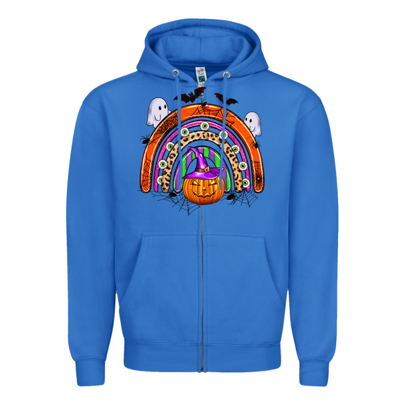 Halloween Rainbow Zipper Hoodie by Zillion Design Studio | Teevron