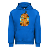 Cobalt Serape sunflower pumpkin Urban Hoodie - NancyCooperArtShop