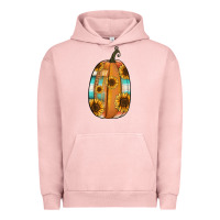 Pigment Salmon Serape sunflower pumpkin Urban Hoodie - NancyCooperArtShop