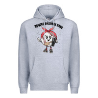 Heather Grey boujee ballpark babe Premium Hoodie - MaliasSmallBusiness