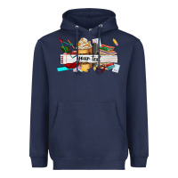 Navy costomized teachers name Heavyweight Hoodie - AdoDesignShop