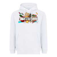 White costomized teachers name Heavyweight Hoodie - AdoDesignShop