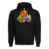 Black halloween farm truck Zipper Hoodie - Zillion Design Studio