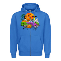 True Royal halloween farm truck Zipper Hoodie - Zillion Design Studio