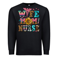 Black wife mom nurse Premium Sweatshirt - AdoDesignShop