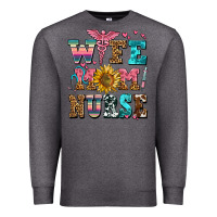 Charcoal Heather wife mom nurse Premium Sweatshirt - AdoDesignShop
