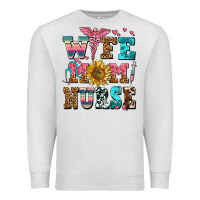 Oatmeal Heather wife mom nurse Premium Sweatshirt - AdoDesignShop