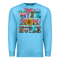 Ocean Blue wife mom nurse Premium Sweatshirt - AdoDesignShop