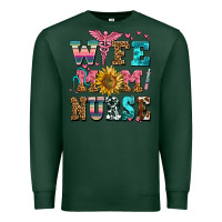 Sports Green wife mom nurse Premium Sweatshirt - AdoDesignShop