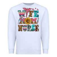 White wife mom nurse Premium Sweatshirt - AdoDesignShop