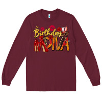 Burgundy birthday diva Long Sleeve Tee - Zillion Design Studio