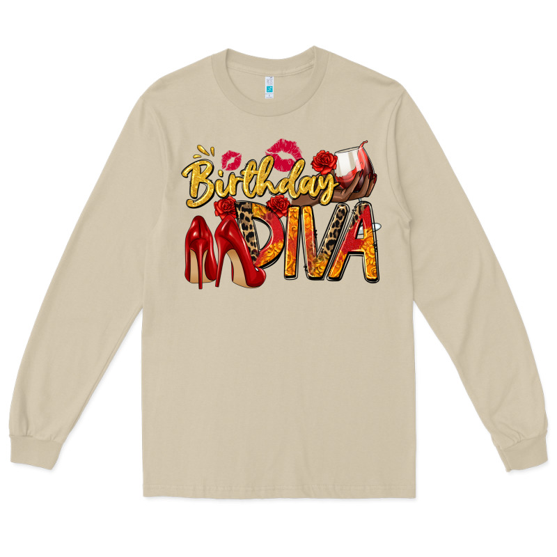Birthday Diva Long Sleeve Tee by Zillion Design Studio | Teevron