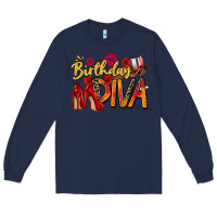 Navy birthday diva Long Sleeve Tee - Zillion Design Studio