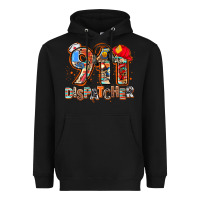 Black 911 dispatcher Heavyweight Hoodie - AdoDesignShop