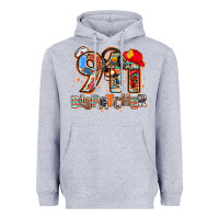 Heather Grey 911 dispatcher Heavyweight Hoodie - AdoDesignShop